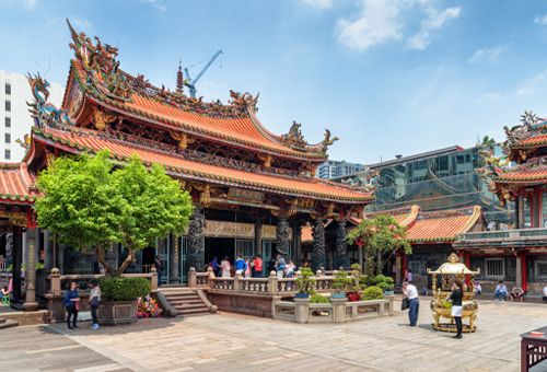 參拜香火鼎盛龍山寺