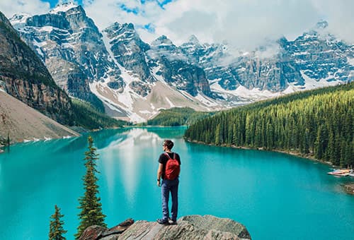 經典角度拍攝 Moraine lake