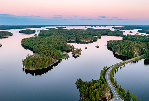 芬蘭最大的湖泊 Saimaa